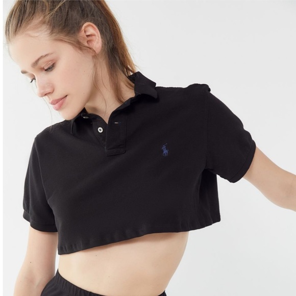 Vintage Cropped Polo Shirt - Picture 1 of 6